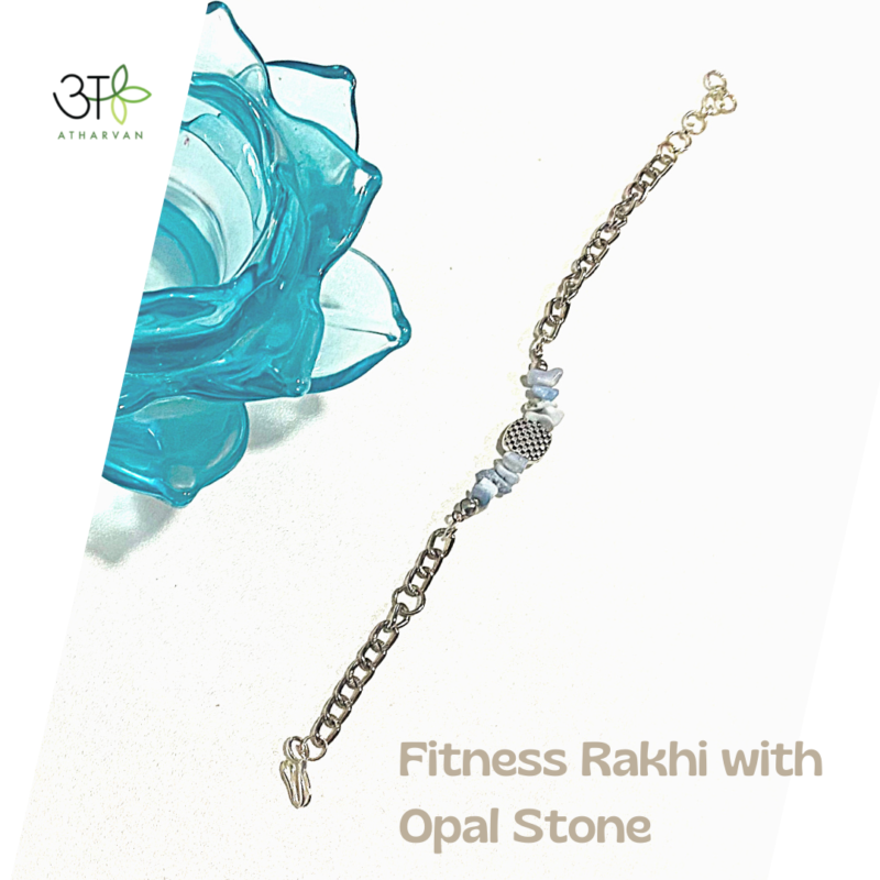 Blue Opal Stone Rakhi